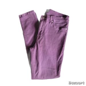 Hudson Jeans Womens Size 30 Purple Midrise Nico Super Skinny Ankle